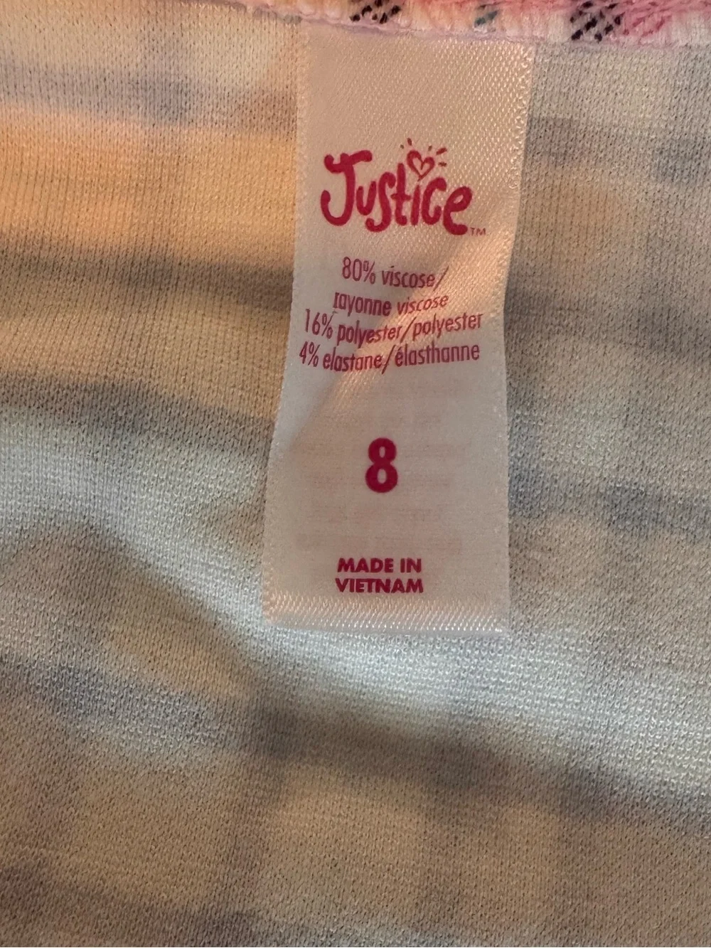 Justice - Girls' Pink Plaid Spaghetti-Strap Slip Dress - Kids Size 8